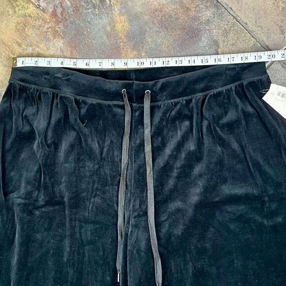 NWT Tickled Pink Fuda Black Pull On Velour Pants 2X - Picture 2 of 9